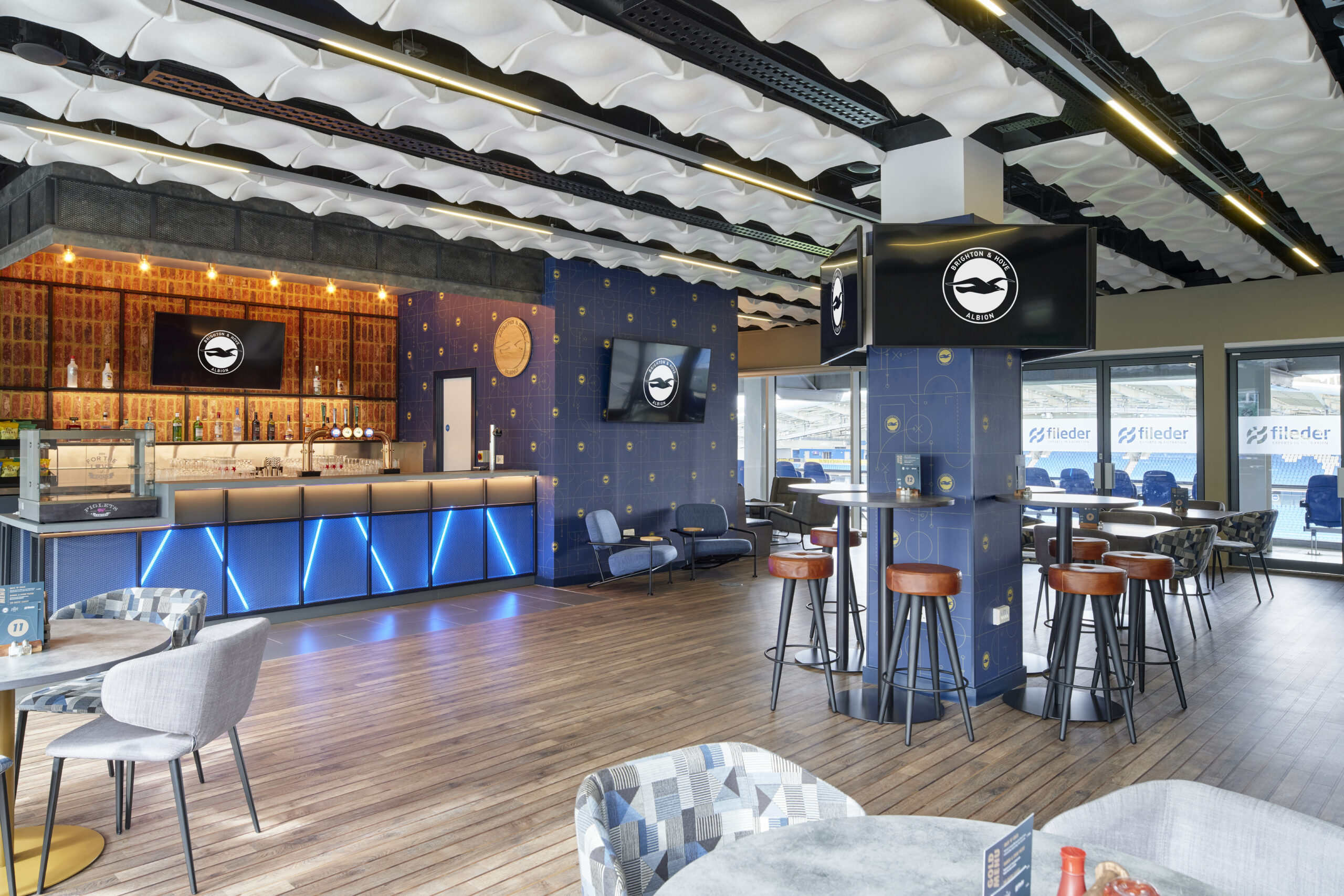Brighton And Hove Albion Fc’s Amex Stadium Hospitality Suite Upgrades By Kss Architects