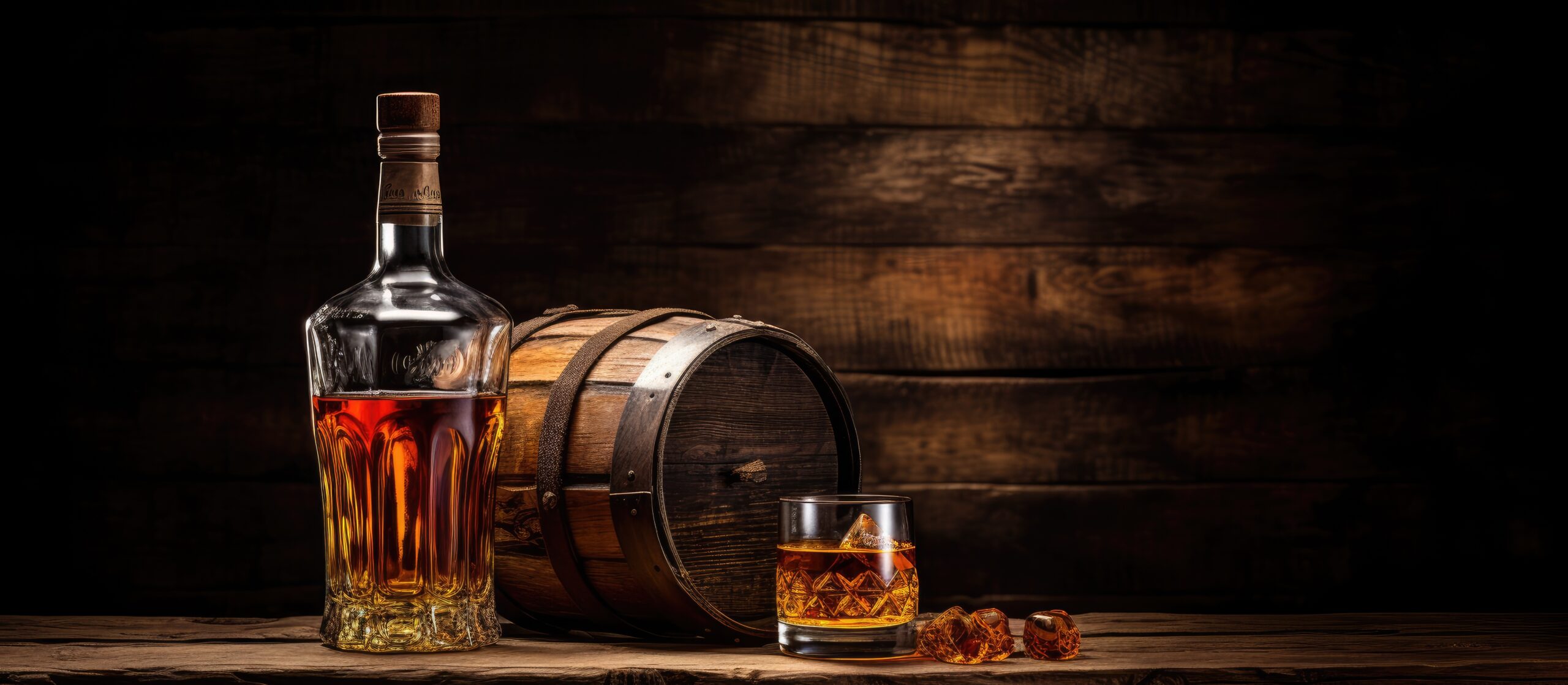 Whisky bottle that has been filtered by high flow filtration