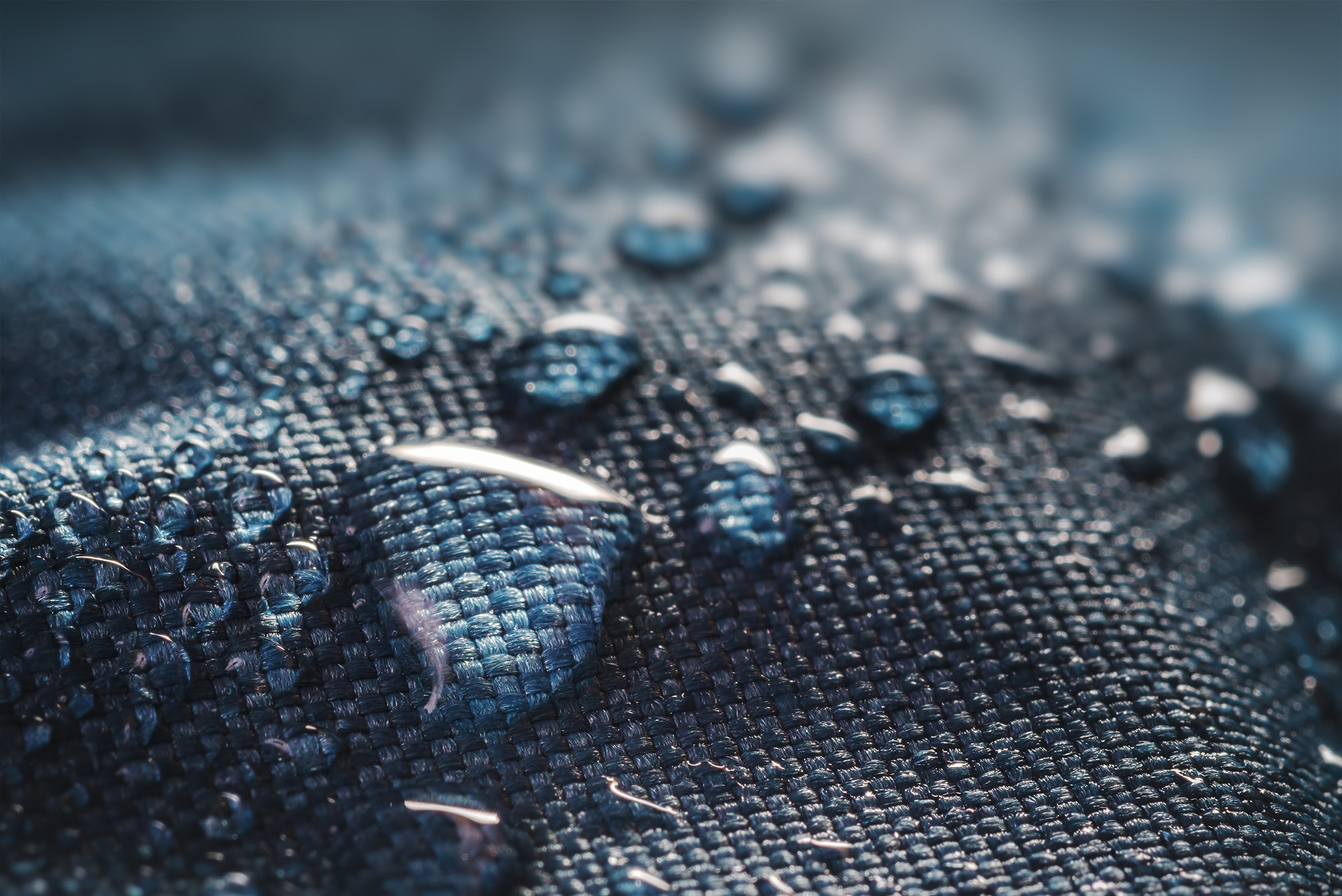 Water droplets on fabric